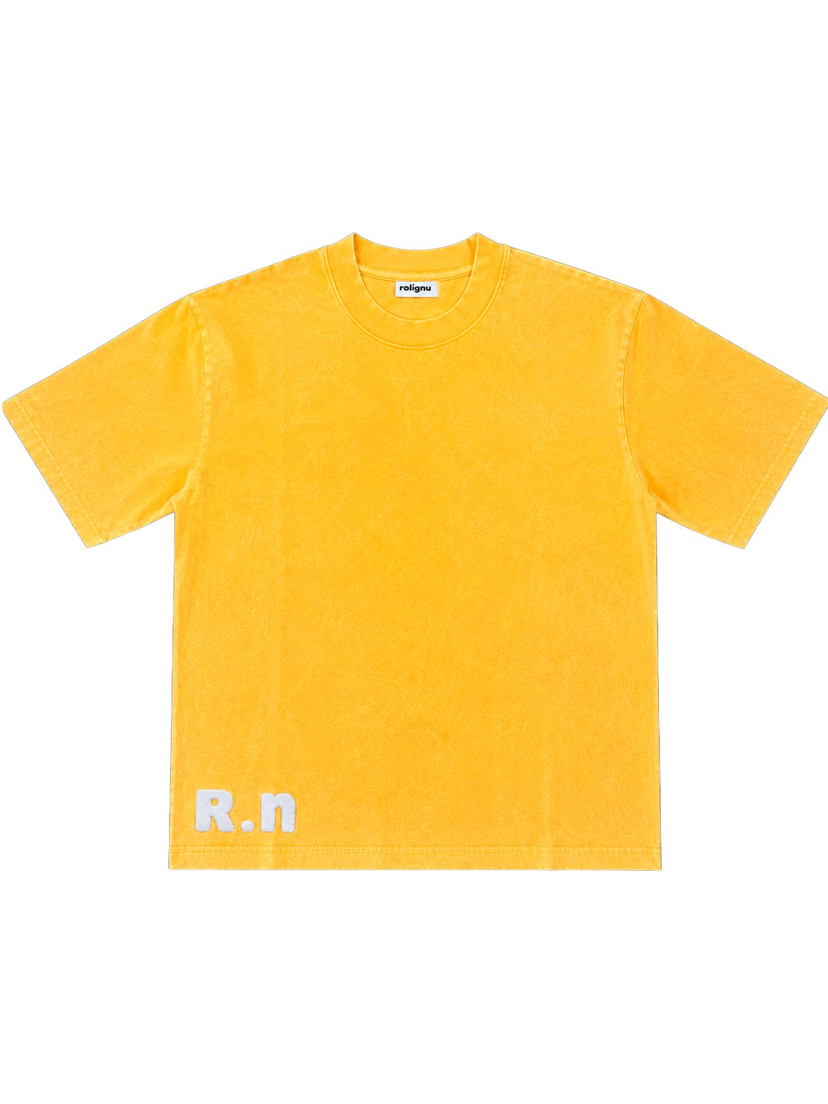 ROLIG NU EMBROIDERY YELLOW T-SHIRT